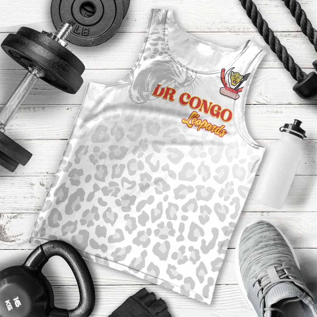 Custom DR Congo Football Men Tank Top Go Champions Leopards - White - Wonder Print Shop