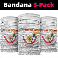 DR Congo Football Neck Gaiter Go Champions Leopards - White - Wonder Print Shop