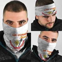 DR Congo Football Neck Gaiter Go Champions Leopards - White - Wonder Print Shop