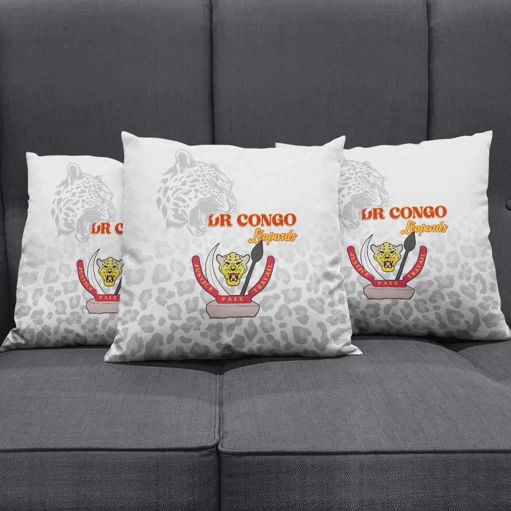 DR Congo Football Pillow Cover Go Champions Leopards - White - Wonder Print Shop