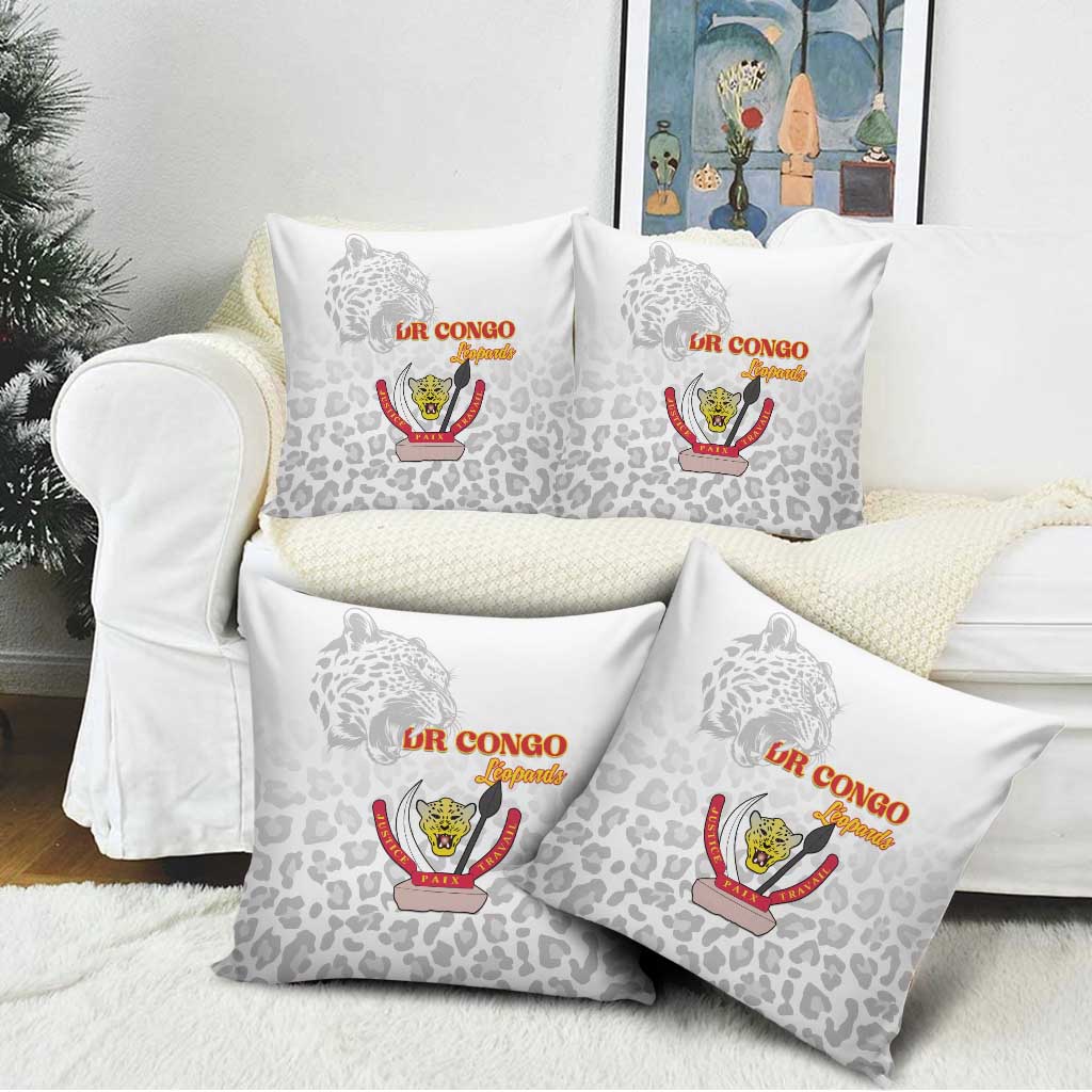 DR Congo Football Pillow Cover Go Champions Leopards - White - Wonder Print Shop