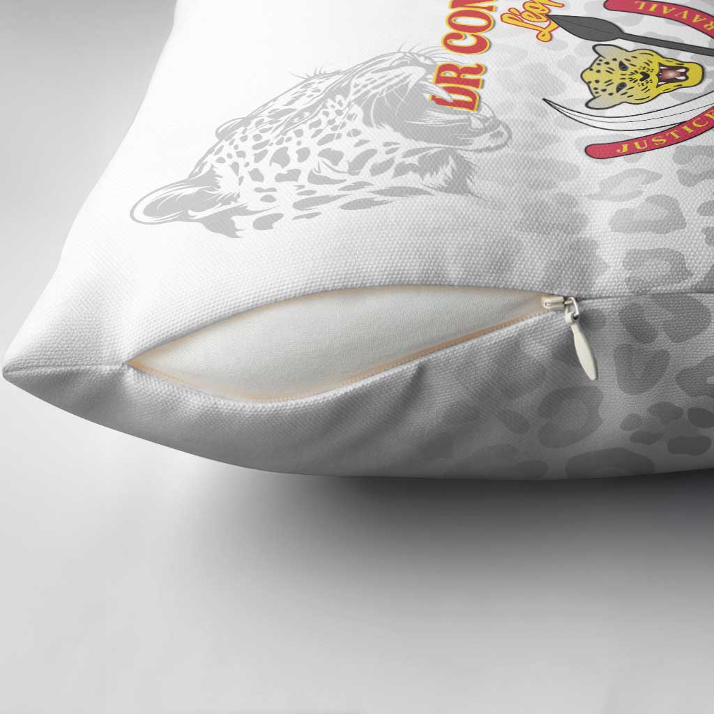 DR Congo Football Pillow Cover Go Champions Leopards - White - Wonder Print Shop