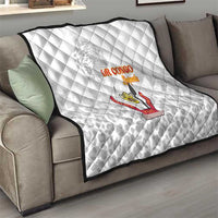 DR Congo Football Quilt Go Champions Leopards - White - Wonder Print Shop