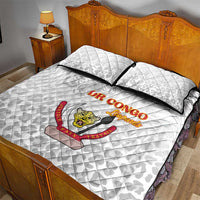 DR Congo Football Quilt Bed Set Go Champions Leopards - White - Wonder Print Shop