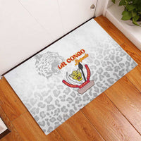 DR Congo Football Rubber Doormat Go Champions Leopards - White - Wonder Print Shop