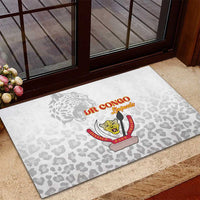 DR Congo Football Rubber Doormat Go Champions Leopards - White - Wonder Print Shop