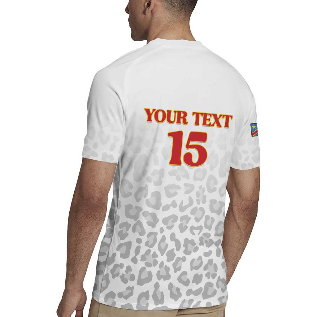 Custom DR Congo Football Rugby Jersey Go Champions Leopards - White - Wonder Print Shop