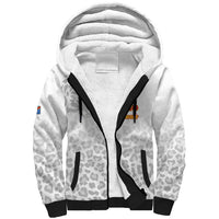 Custom DR Congo Football Sherpa Hoodie Go Champions Leopards - White - Wonder Print Shop