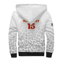 Custom DR Congo Football Sherpa Hoodie Go Champions Leopards - White - Wonder Print Shop