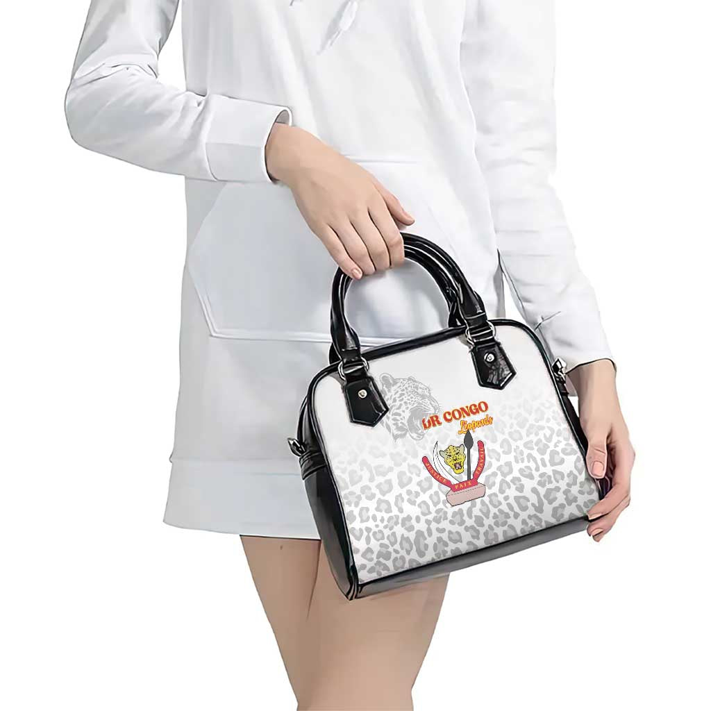 DR Congo Football Shoulder Handbag Go Champions Leopards - White - Wonder Print Shop
