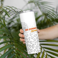 Custom DR Congo Football Skinny Tumbler Go Champions Leopards - White - Wonder Print Shop