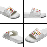 DR Congo Football Slide Sandals Go Champions Leopards - White - Wonder Print Shop