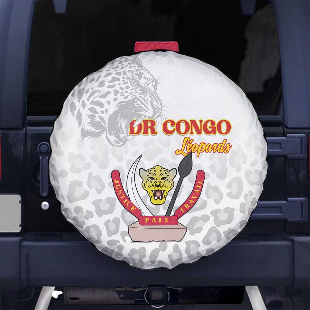 DR Congo Football Spare Tire Cover Go Champions Leopards - White - Wonder Print Shop