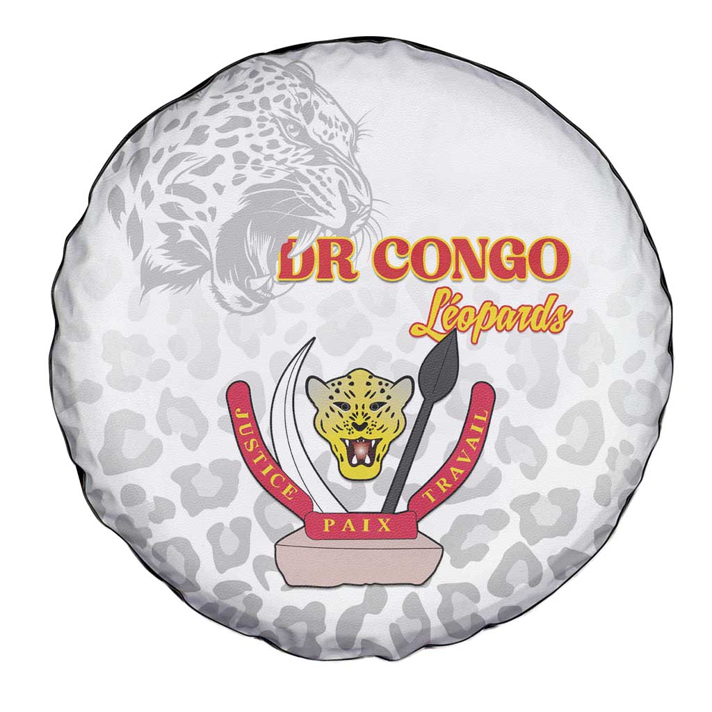 DR Congo Football Spare Tire Cover Go Champions Leopards - White - Wonder Print Shop