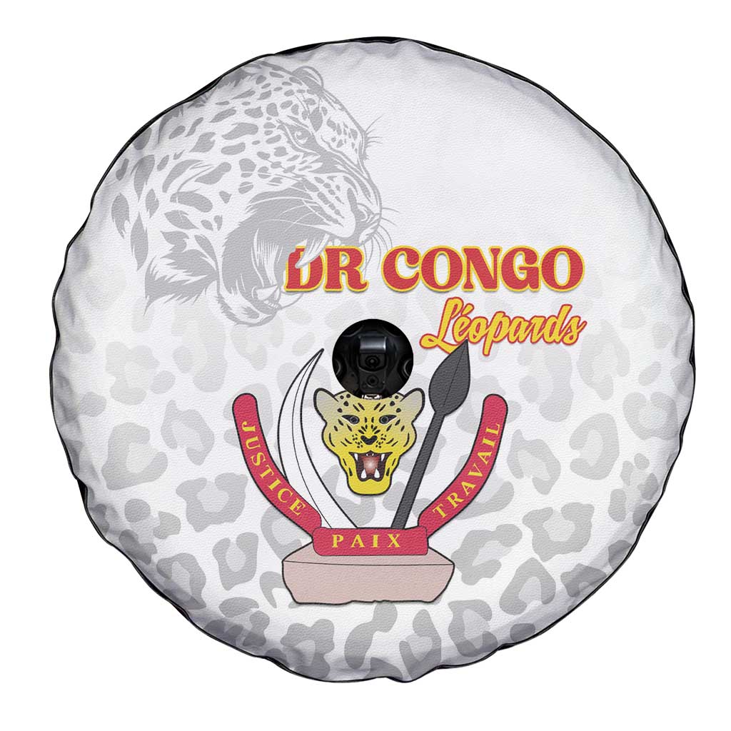 DR Congo Football Spare Tire Cover Go Champions Leopards - White - Wonder Print Shop