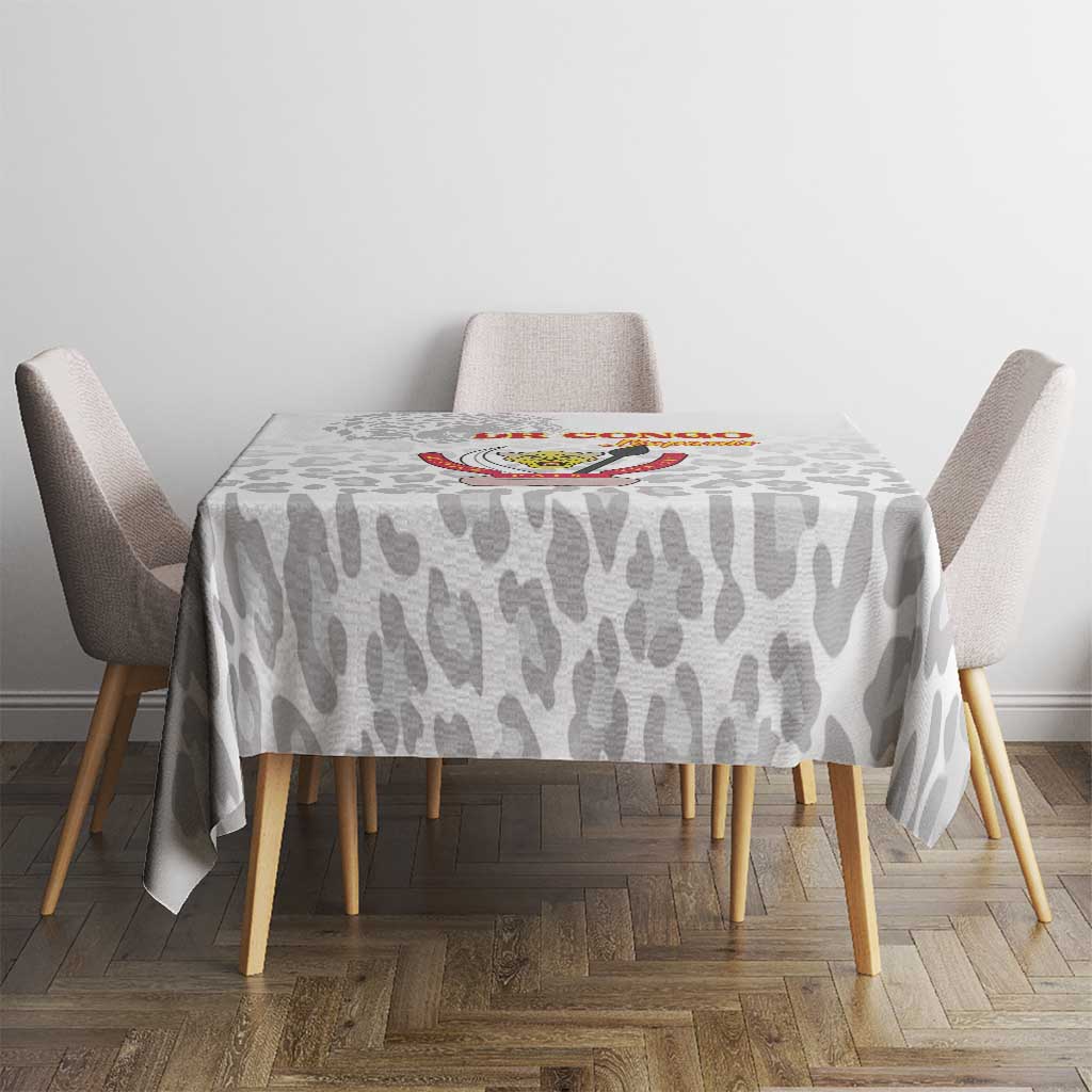 DR Congo Football Tablecloth Go Champions Leopards - White - Wonder Print Shop