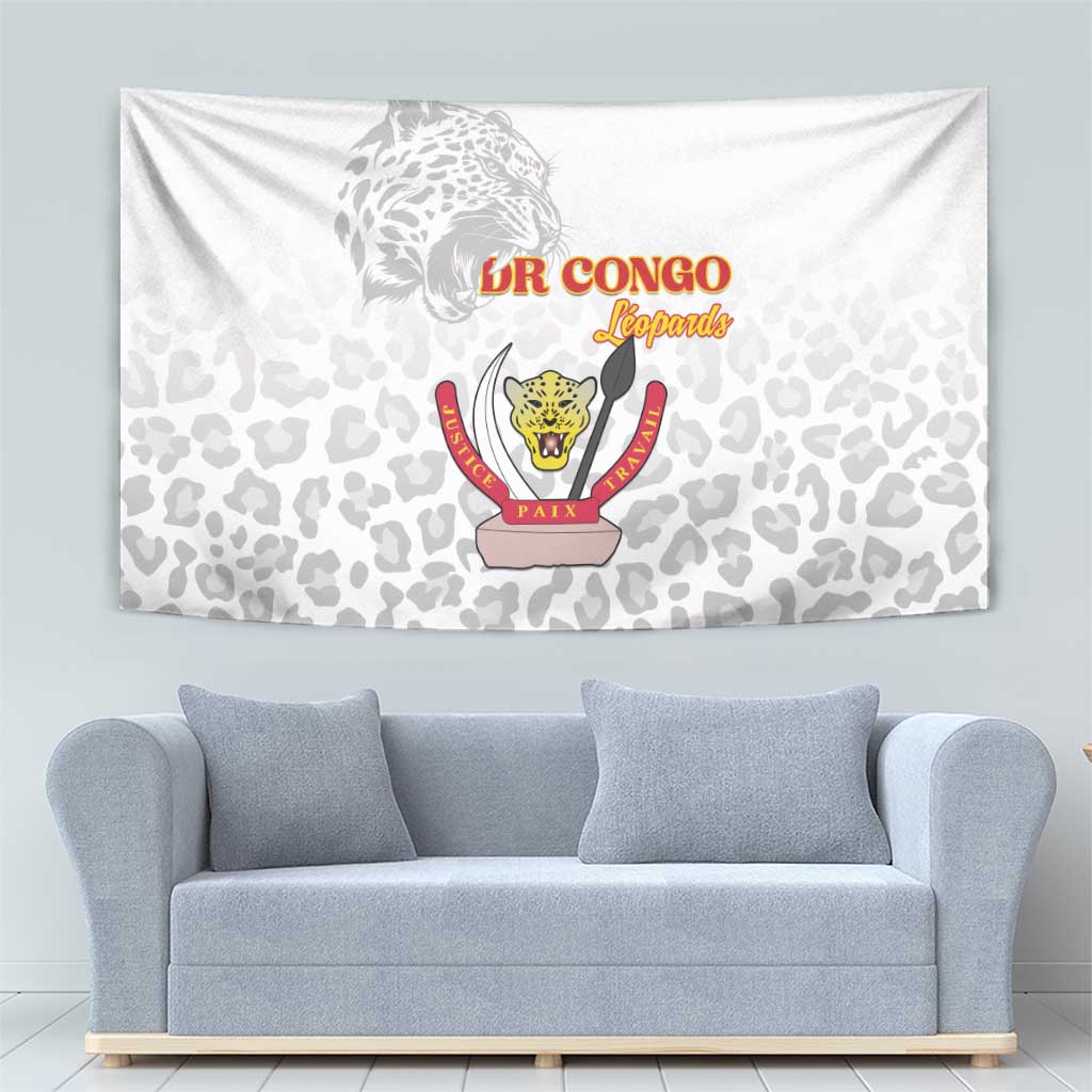 DR Congo Football Tapestry Go Champions Leopards - White - Wonder Print Shop