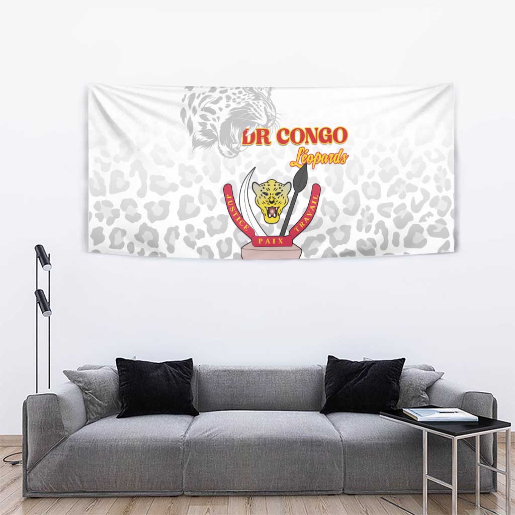 DR Congo Football Tapestry Go Champions Leopards - White - Wonder Print Shop
