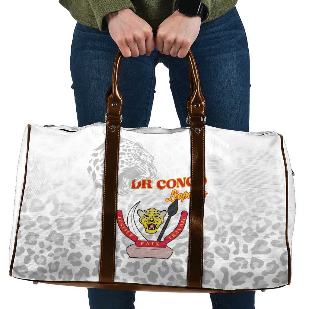 DR Congo Football Travel Bag Go Champions Leopards - White - Wonder Print Shop