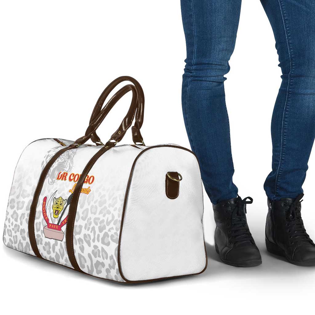 DR Congo Football Travel Bag Go Champions Leopards - White - Wonder Print Shop