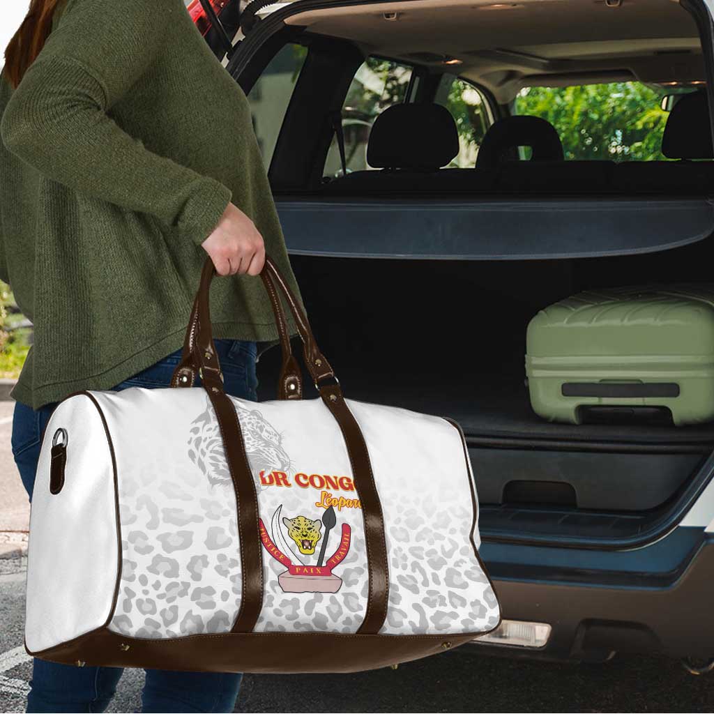 DR Congo Football Travel Bag Go Champions Leopards - White - Wonder Print Shop