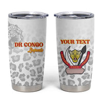 Custom DR Congo Football Tumbler Cup Go Champions Leopards - White - Wonder Print Shop