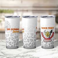 Custom DR Congo Football Tumbler Cup Go Champions Leopards - White - Wonder Print Shop