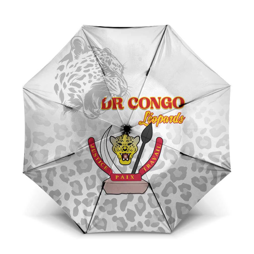 DR Congo Football Umbrella Go Champions Leopards - White - Wonder Print Shop