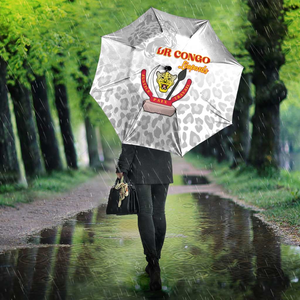 DR Congo Football Umbrella Go Champions Leopards - White - Wonder Print Shop
