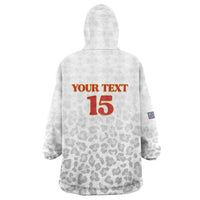 Custom DR Congo Football Wearable Blanket Hoodie Go Champions Leopards - White - Wonder Print Shop