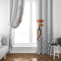 DR Congo Football Window Curtain Go Champions Leopards - White - Wonder Print Shop