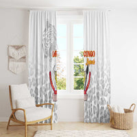 DR Congo Football Window Curtain Go Champions Leopards - White - Wonder Print Shop