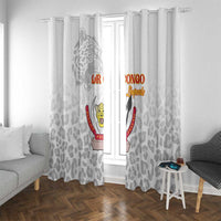 DR Congo Football Window Curtain Go Champions Leopards - White - Wonder Print Shop