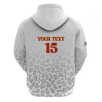 Custom DR Congo Football Zip Hoodie Go Champions Leopards - White - Wonder Print Shop