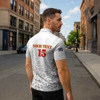Custom DR Congo Football Zipper Polo Shirt Go Champions Leopards - White - Wonder Print Shop