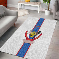 DR Congo Football Area Rug Leopards Mix Kuba Raffia Pattern - Wonder Print Shop