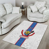 DR Congo Football Area Rug Leopards Mix Kuba Raffia Pattern - Wonder Print Shop