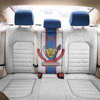 DR Congo Football Back Car Seat Cover Leopards Mix Kuba Raffia Pattern - Wonder Print Shop
