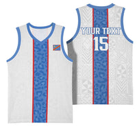 Custom DR Congo Football Basketball Jersey Leopards Mix Kuba Raffia Pattern - Wonder Print Shop