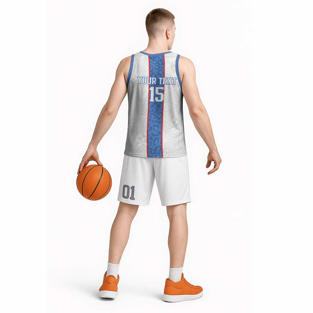 Custom DR Congo Football Basketball Jersey Leopards Mix Kuba Raffia Pattern - Wonder Print Shop
