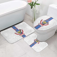 DR Congo Football Bathroom Set Leopards Mix Kuba Raffia Pattern - Wonder Print Shop