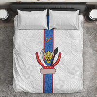 DR Congo Football Bedding Set Leopards Mix Kuba Raffia Pattern - Wonder Print Shop