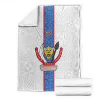 DR Congo Football Blanket Leopards Mix Kuba Raffia Pattern - Wonder Print Shop