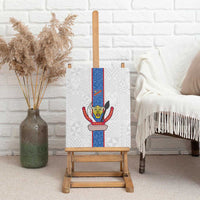 DR Congo Football Canvas Wall Art Leopards Mix Kuba Raffia Pattern - Wonder Print Shop