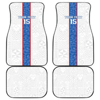 Custom DR Congo Football Car Mats Leopards Mix Kuba Raffia Pattern - Wonder Print Shop