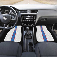 Custom DR Congo Football Car Mats Leopards Mix Kuba Raffia Pattern - Wonder Print Shop