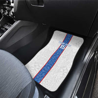 Custom DR Congo Football Car Mats Leopards Mix Kuba Raffia Pattern - Wonder Print Shop