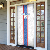 Custom DR Congo Football Door Cover Leopards Mix Kuba Raffia Pattern - Wonder Print Shop