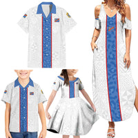 Custom DR Congo Football Family Matching Summer Maxi Dress and Hawaiian Shirt Leopards Mix Kuba Raffia Pattern - Wonder Print Shop
