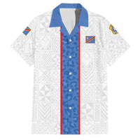 Custom DR Congo Football Family Matching Tank Maxi Dress and Hawaiian Shirt Leopards Mix Kuba Raffia Pattern - Wonder Print Shop